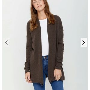 Brown Cashmere Cardigan Sweater